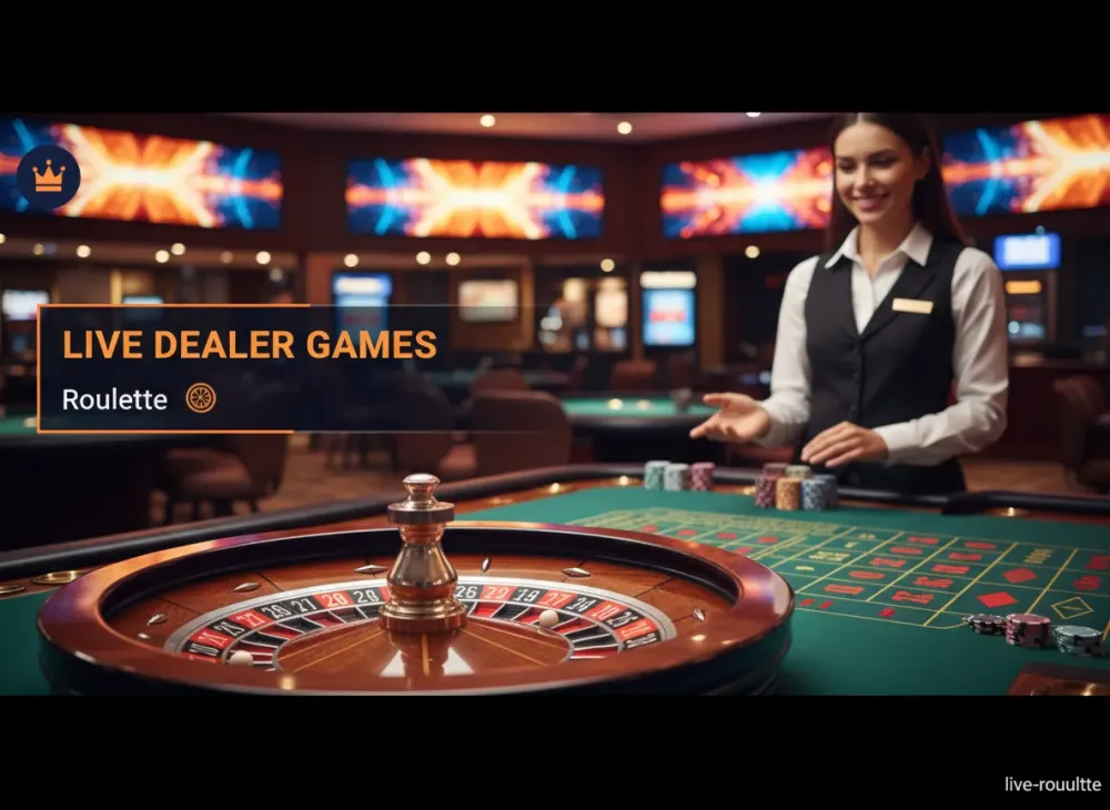 Live Roulette wheel